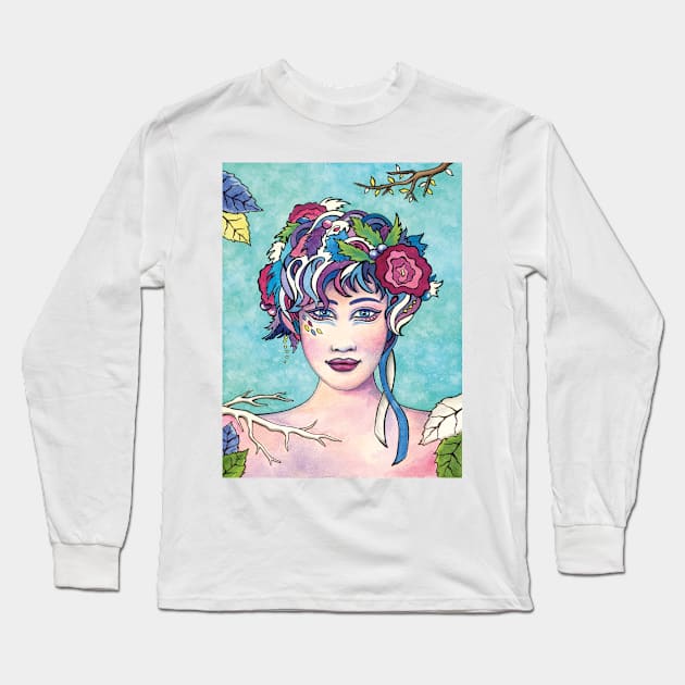 Flower girl Long Sleeve T-Shirt by Nopi Pantelidou